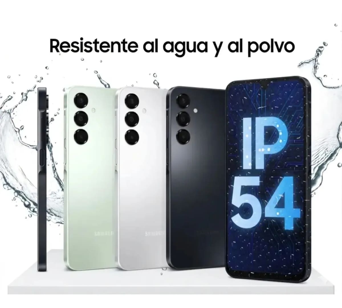 El celular Samsung Galaxy A16 que Mercado Libre ofrece con un 20% de descuento, es a prueba de agua. | Foto: Mercado Libre
