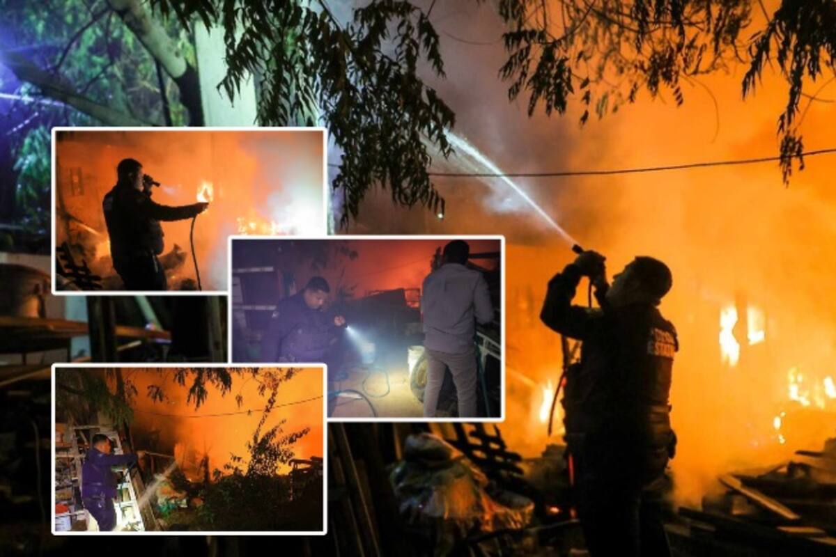 Incendio en Hermosillo moviliza a vecinos y autoridades: una rápida acción evita tragedia
