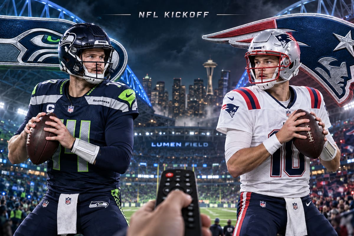 Seahawks vs. Patriots: ¿A qué hora y dónde ver EN VIVO y GRATIS el Kickoff de la NFL 2026 en México?