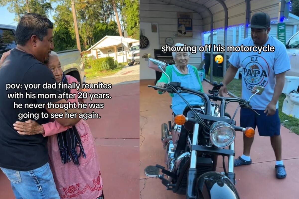 VIRAL: hombre se reencuentra con su madre tras 20 años de no poder verla