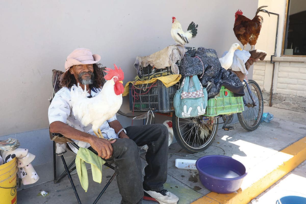 A sus 70 años, “Chuy” recorre todo México en bicicleta con sus animales para predicar el Evangelio