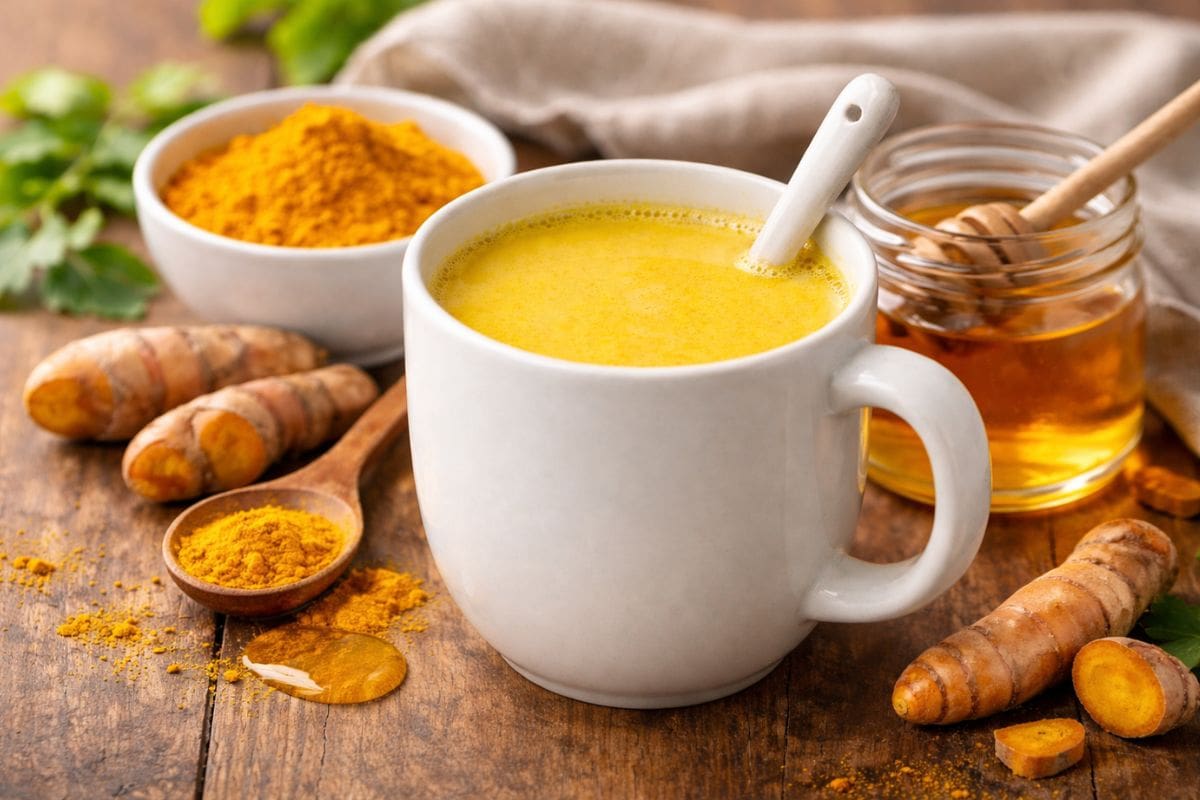 Cómo fortalecer el sistema inmune con cúrcuma y miel en leche