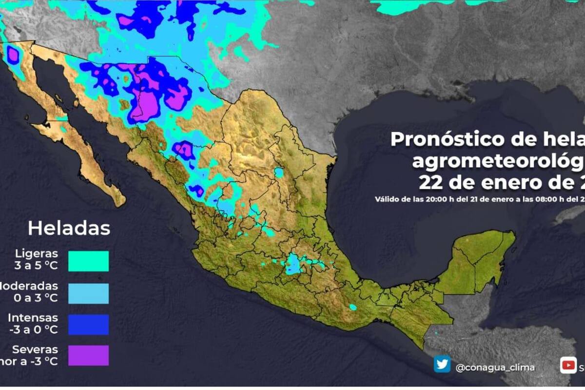 Hay posibilidades de caída de nieve o aguanieve en zonas montañosas de Baja California, Chihuahua y Sonora para mañana