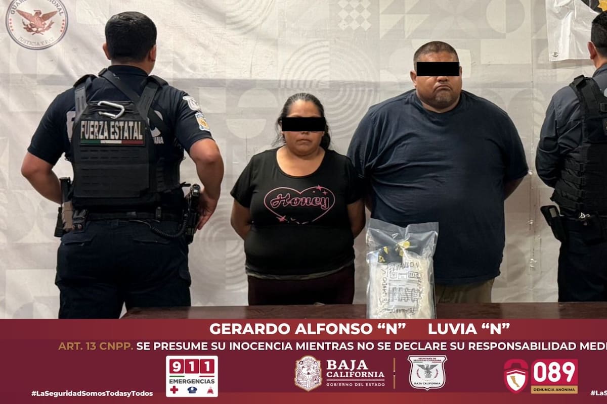 Detienen a hombre y mujer con metanfetamina en Camino Verde