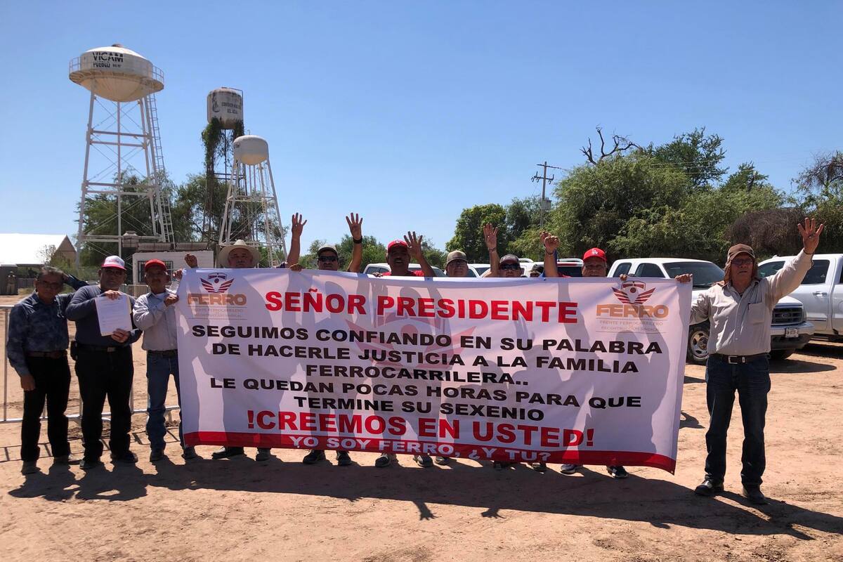 Insisten ferrocarrileros a AMLO en decreto de justicia social para su gremio