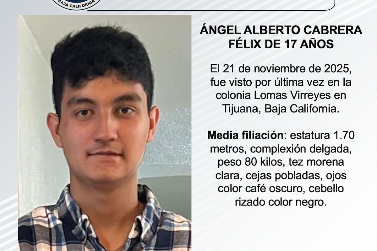 Se busca a Ángel Alberto Cabrera Félix de 17 años