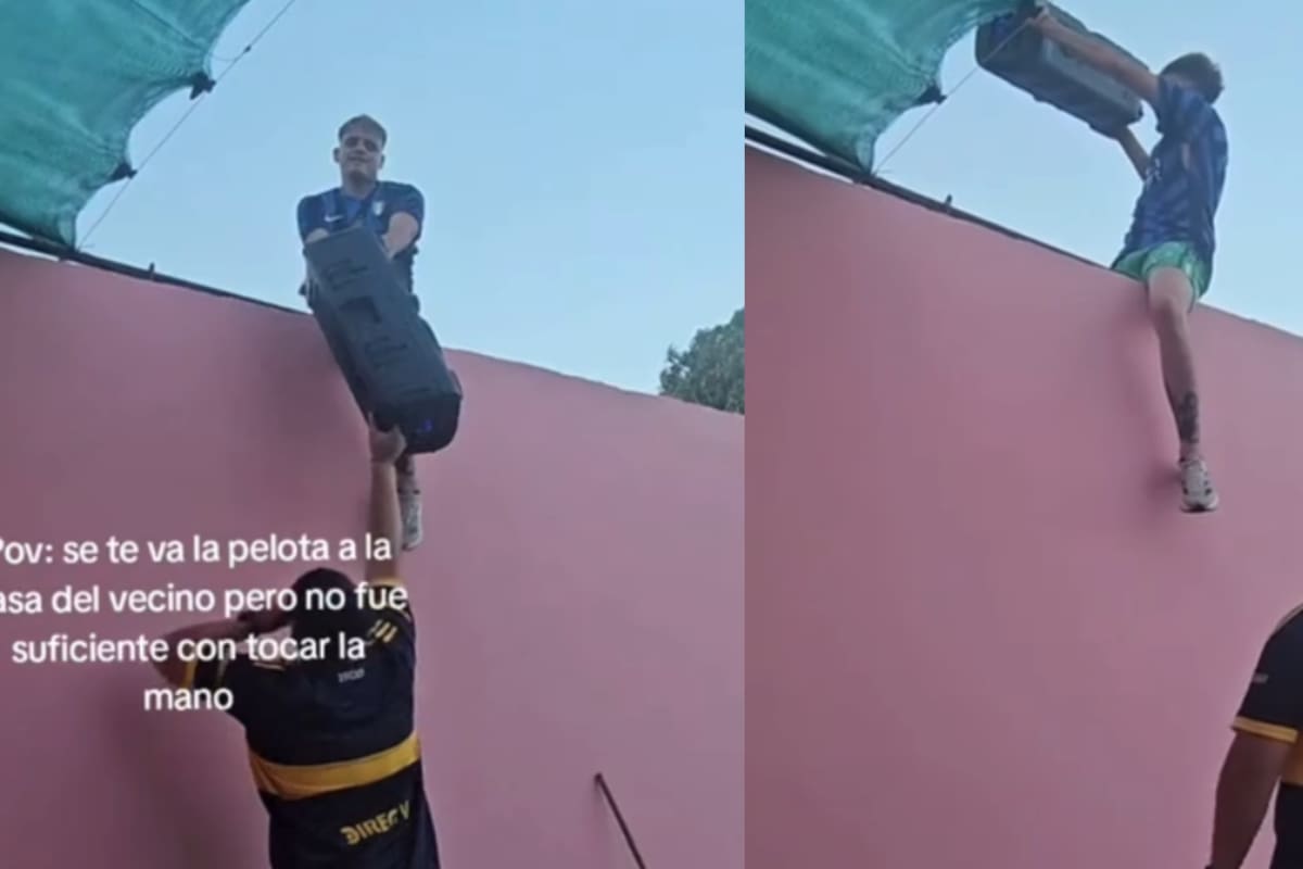 “Señora… señora”: Niños piden a su vecina que les devuelva el balón usando una bocina