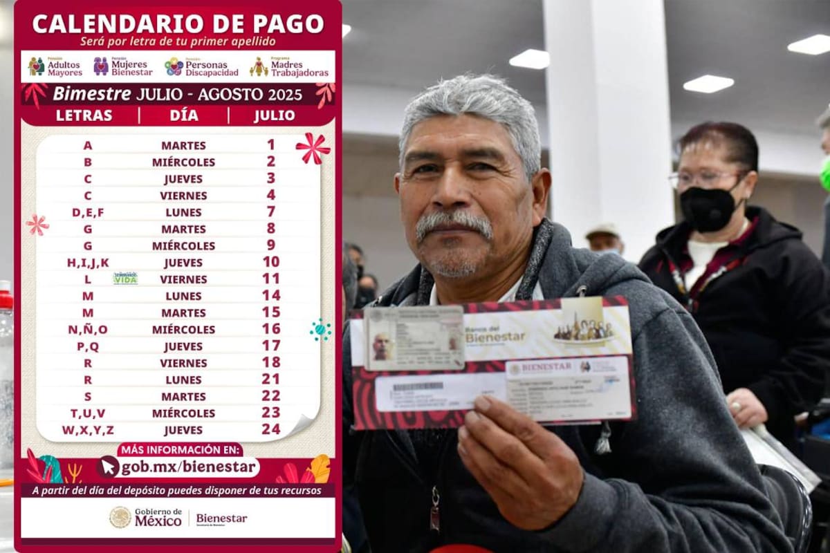 Pensión del Bienestar: A estas personas les corresponde su pago del 7 a 11 de julio