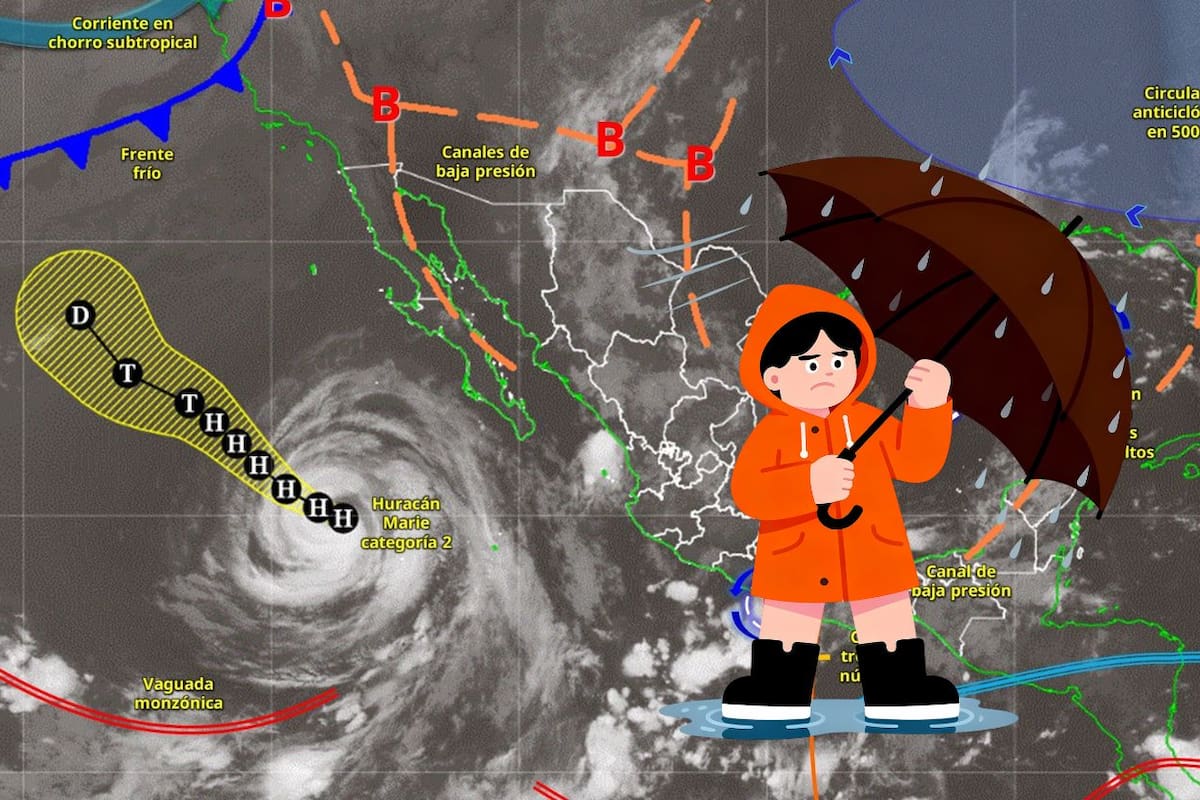 Monzón mexicano y onda tropical 36 provocarán lluvias intensas en varios estados de México este viernes 4 de septiembre
