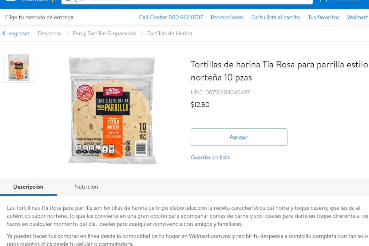 Las tortillas para parrilla estilo norteño de Tía Rosa abren debate en Twitter
