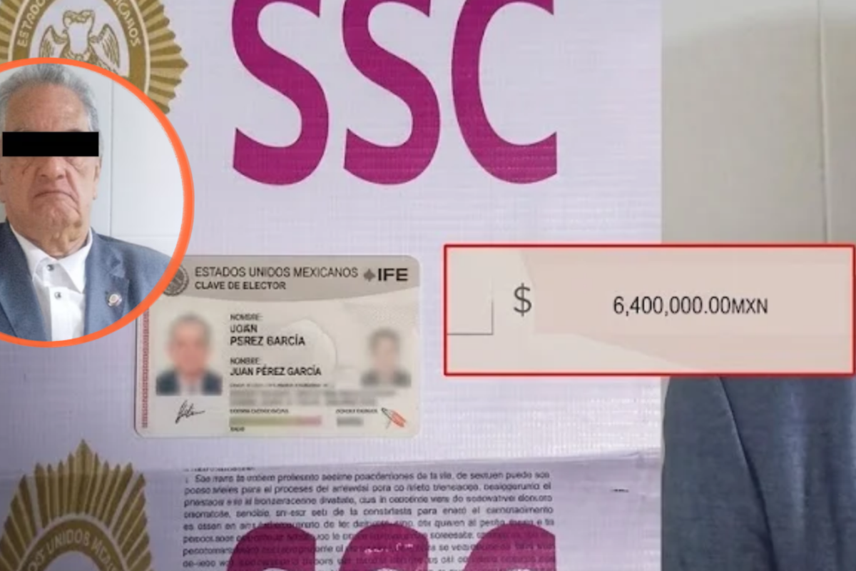 Un hombre de 73 años intenta cobrar más de 5 millones de pesos con un cheque falso en Ciudad de México, la falta de medidas de seguridad del documento provoca la intervención de la SSC