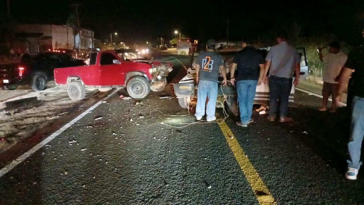 El accidente ocurrió en el ejido Chula Vista, en San Quintín. Foto: Cortesía