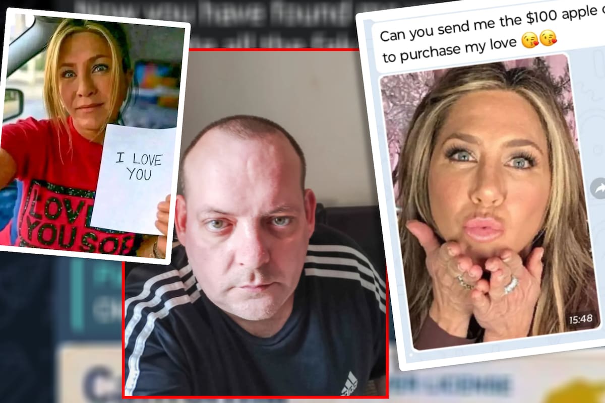 Hombre pensó que Jennifer Aniston se enamoró de él y necesitaba ayuda para pagar sus deudas con Apple; “He recibido videos falsos de Jennifer diciéndome que me ama y pidiéndome 200 libras”
