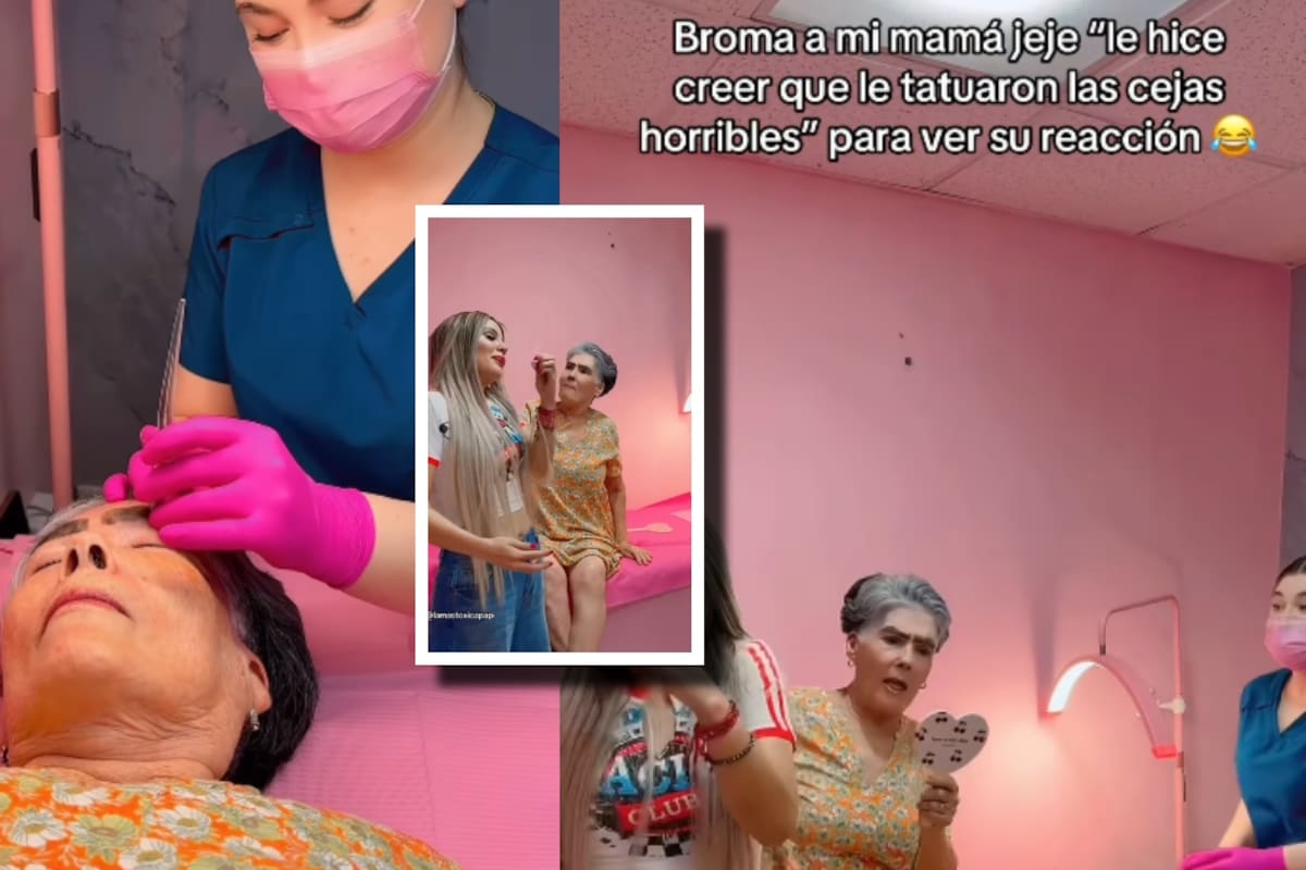 “Le terminó jalando el cabello delante de la profesional”: Mujer engaña a su madre haciéndole creer que le tatuaron mal las cejas para ver su reacción