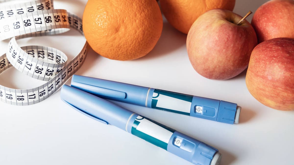 Ozempic Insulin injection pen or insulin cartridge pen for diabetics. Medical equipment for diabetes parients.