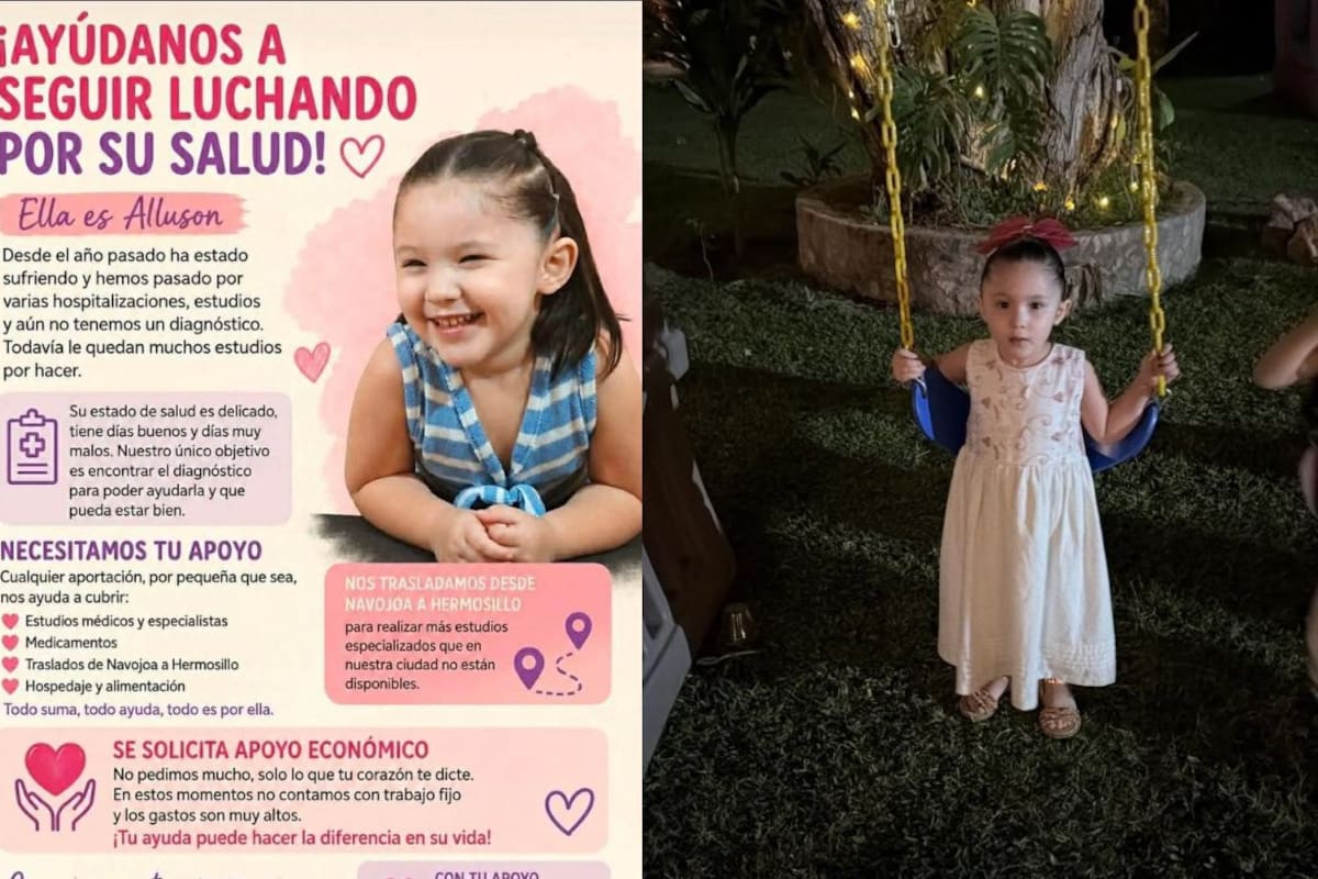 Familia busca apoyo para diagnóstico de síndrome de Hirschsprung en su hija de 4 años