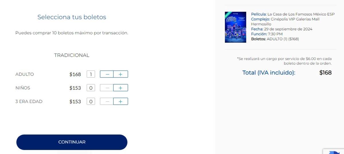 Costo de las entradas de la final de La Casa de los Famosos México en Cinépolis VIP
