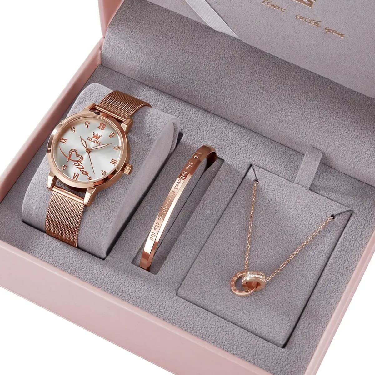 Set de joyería y reloj para mujer de la marca Olevs | Mercado Libre