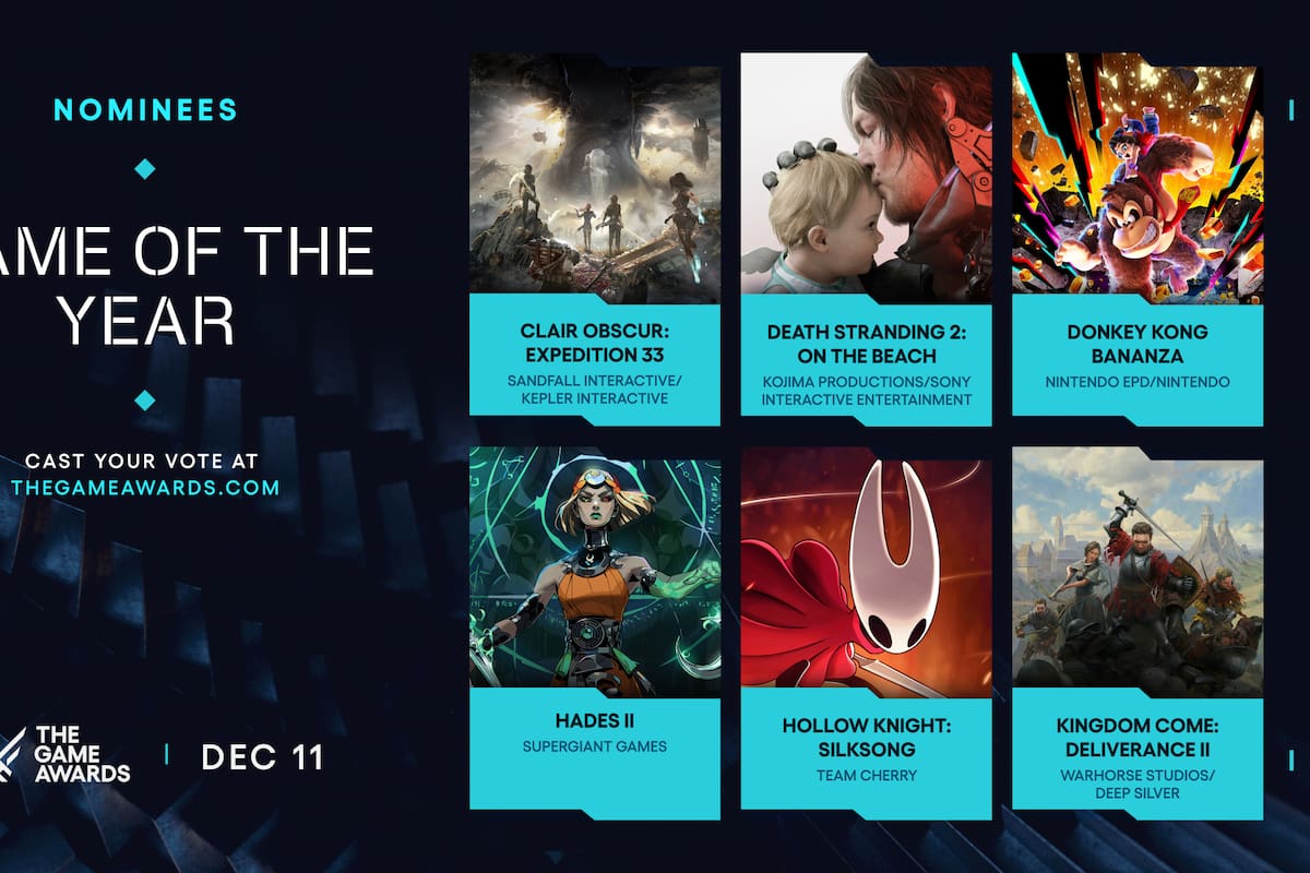 FRONTERA/GAMER Revelan a los nominados al Juego del Año y Expedition 33 rompe récord