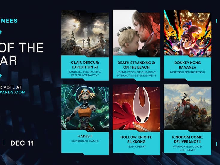 FRONTERA/GAMER Revelan a los nominados al Juego del Año y Expedition 33 rompe récord