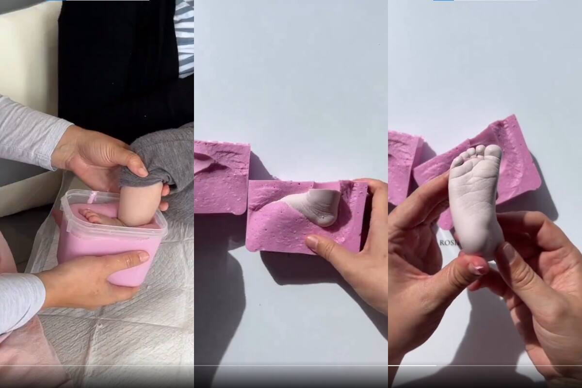 El tierno recuerdo que todo padre querrá: ¡molde de yeso del pie de tu bebé!