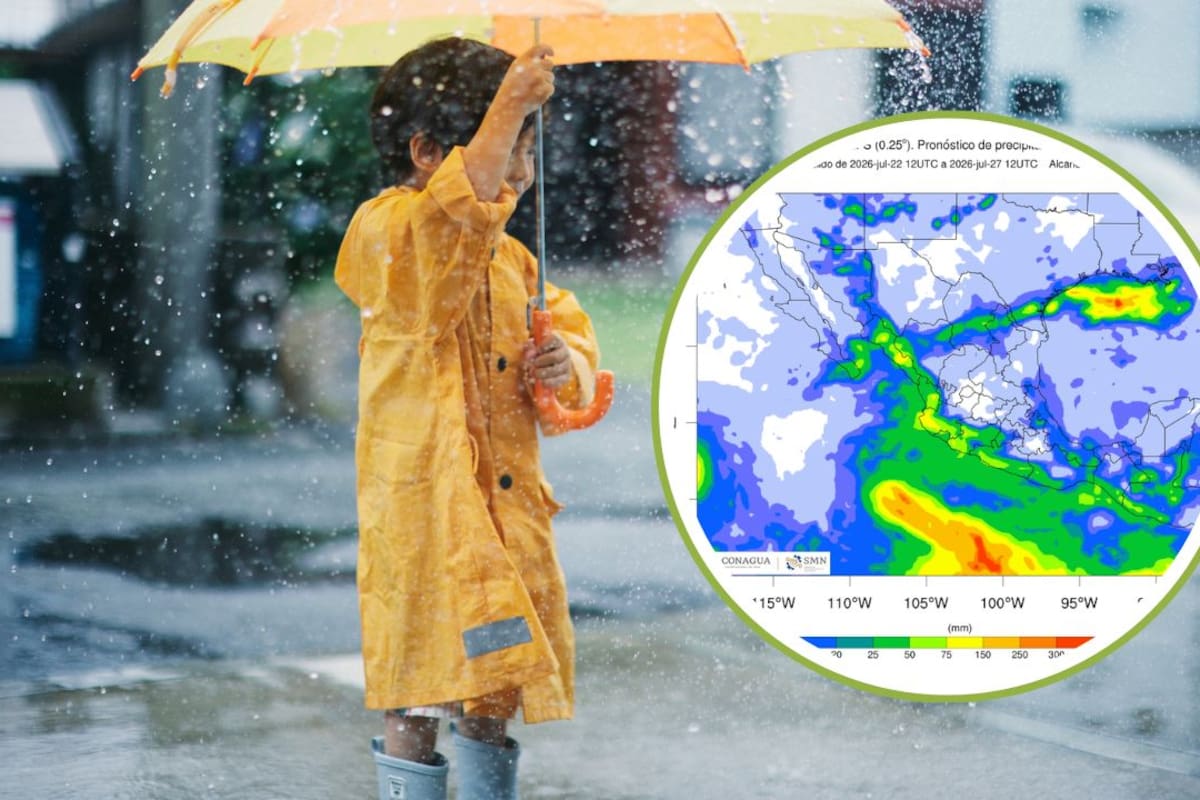 Confirmado: SMN alerta de lluvias intensas de hasta 150 milímetros, temperaturas superiores a 45 grados y posible formación de un ciclón tropical frente a México