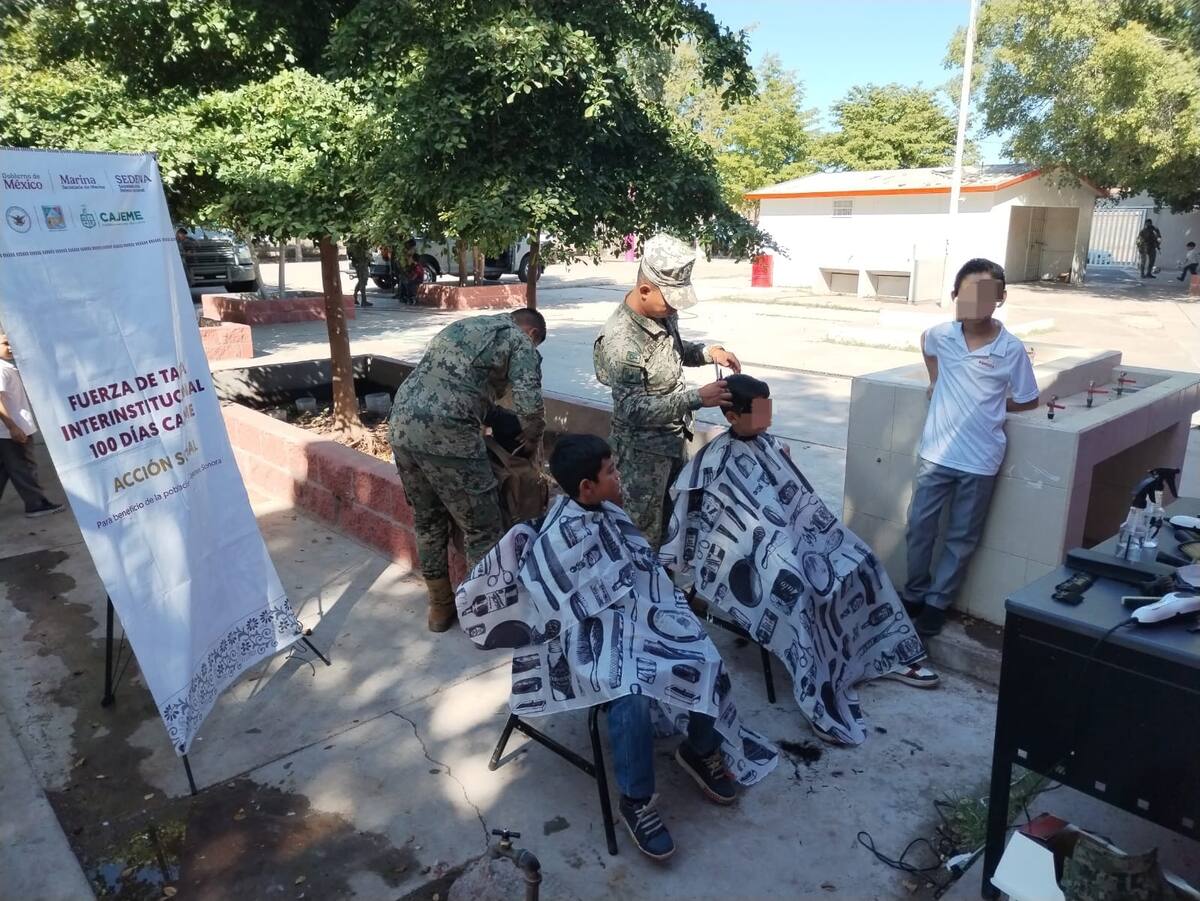 Realizan elementos de la Marina acciones sociales en Cajeme.