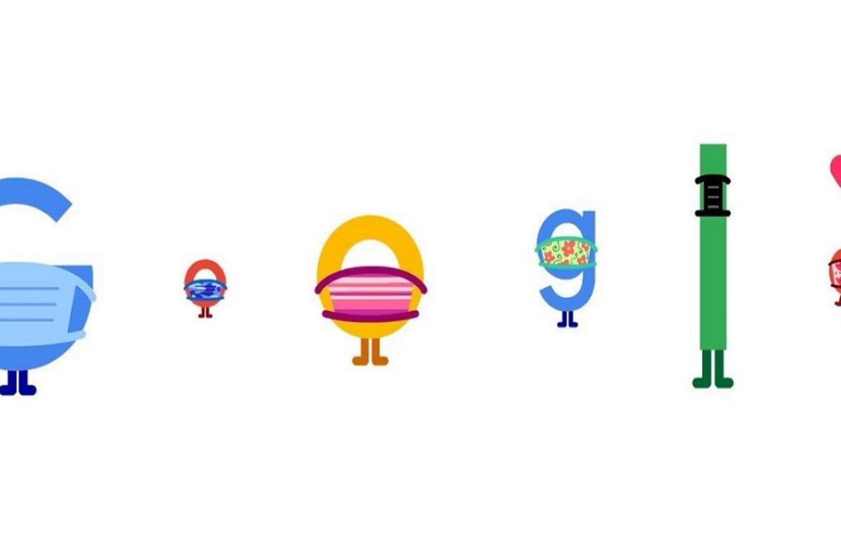 El doodle de Google te recuerda la importancia de llevar mascarilla