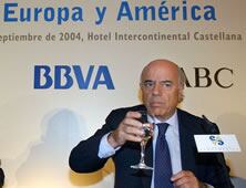 El expresidente de BBVA, Francisco González, durante la inauguración de la