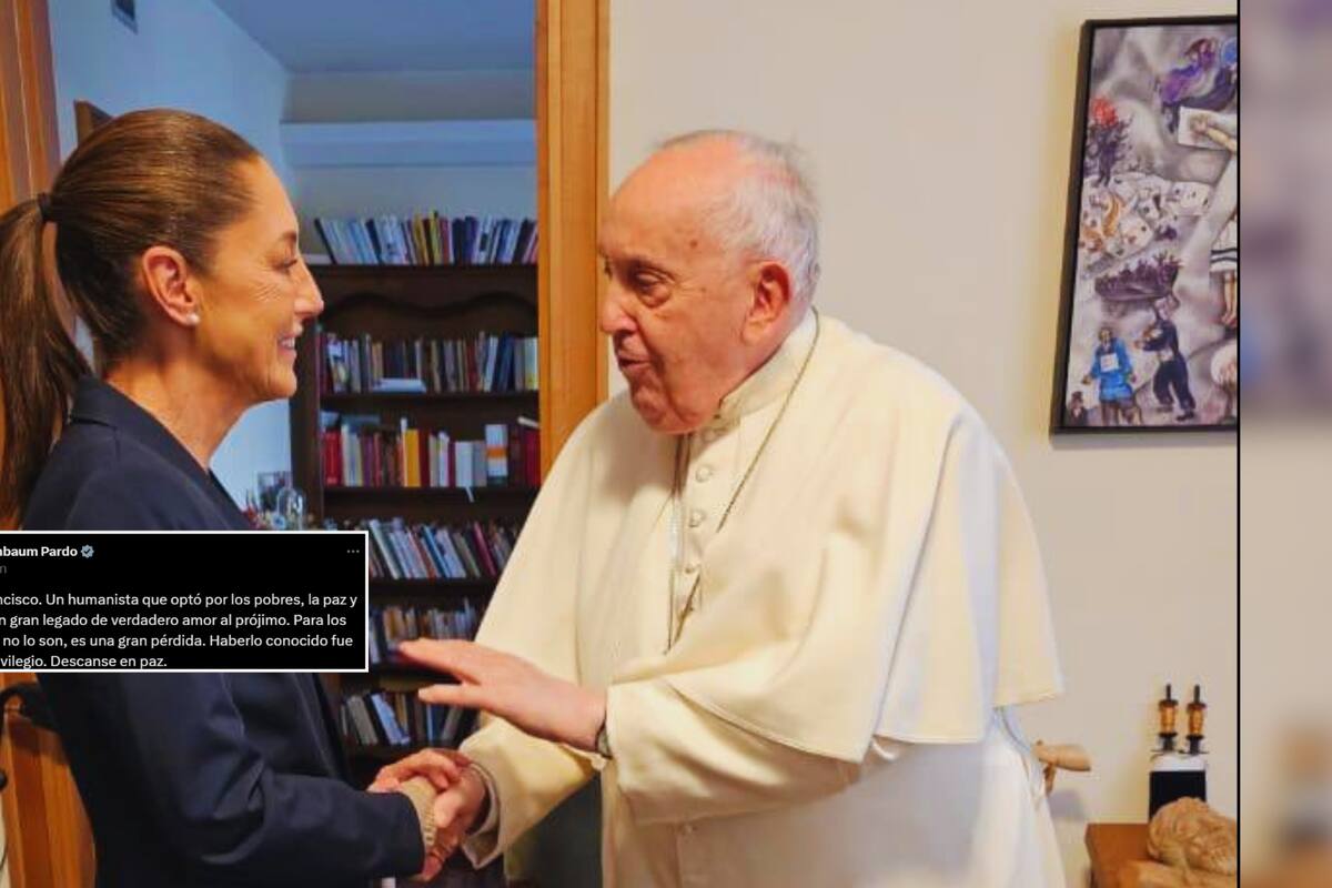 Claudia Sheinbaum lamenta la muerte del Papa Francisco y recuerda su encuentro en el Vaticano