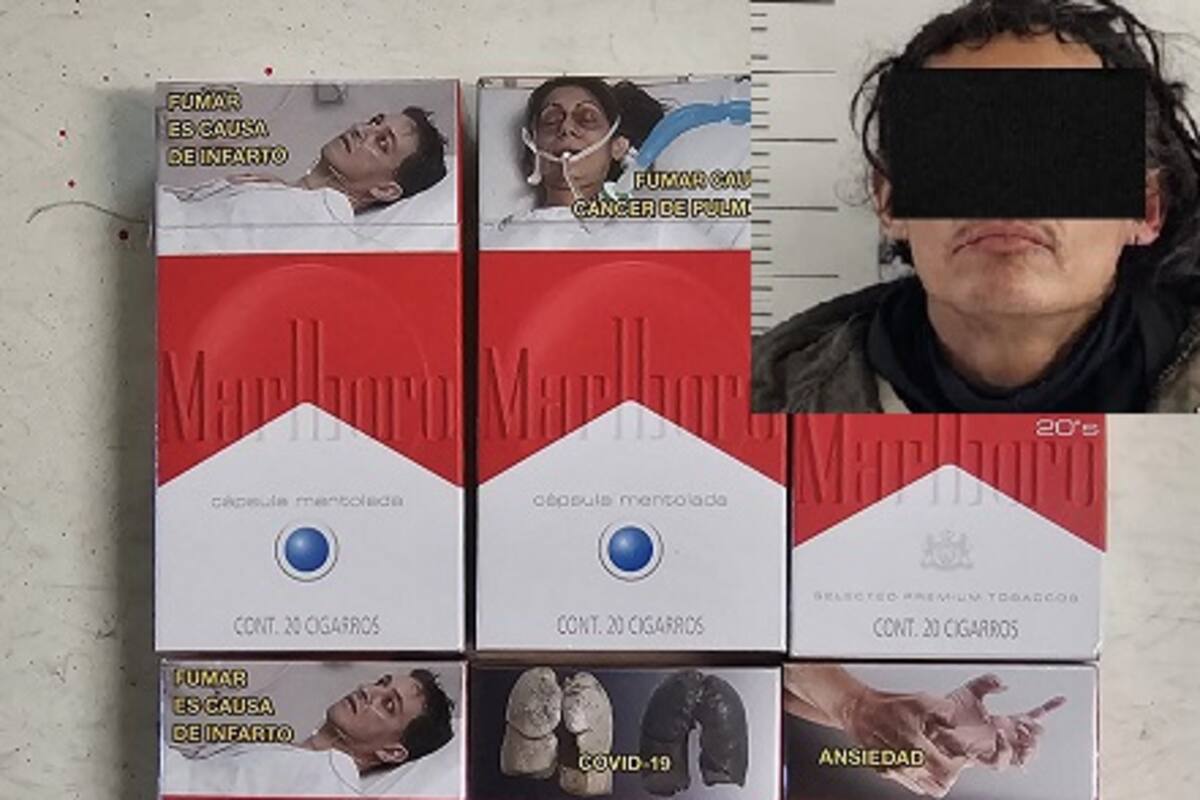 Sujeto es detenido por robar violentamente cigarros de un comercio