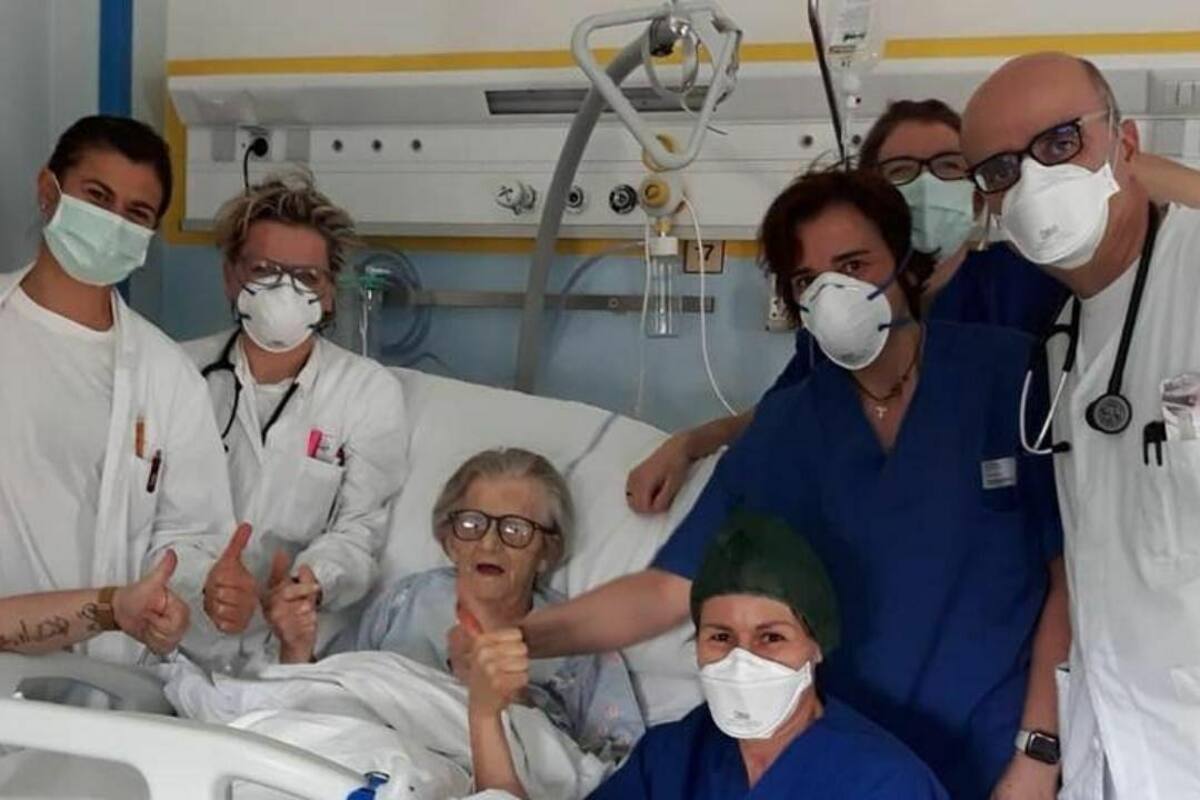 Paciente italiana de 95 años se recupera del coronavirus