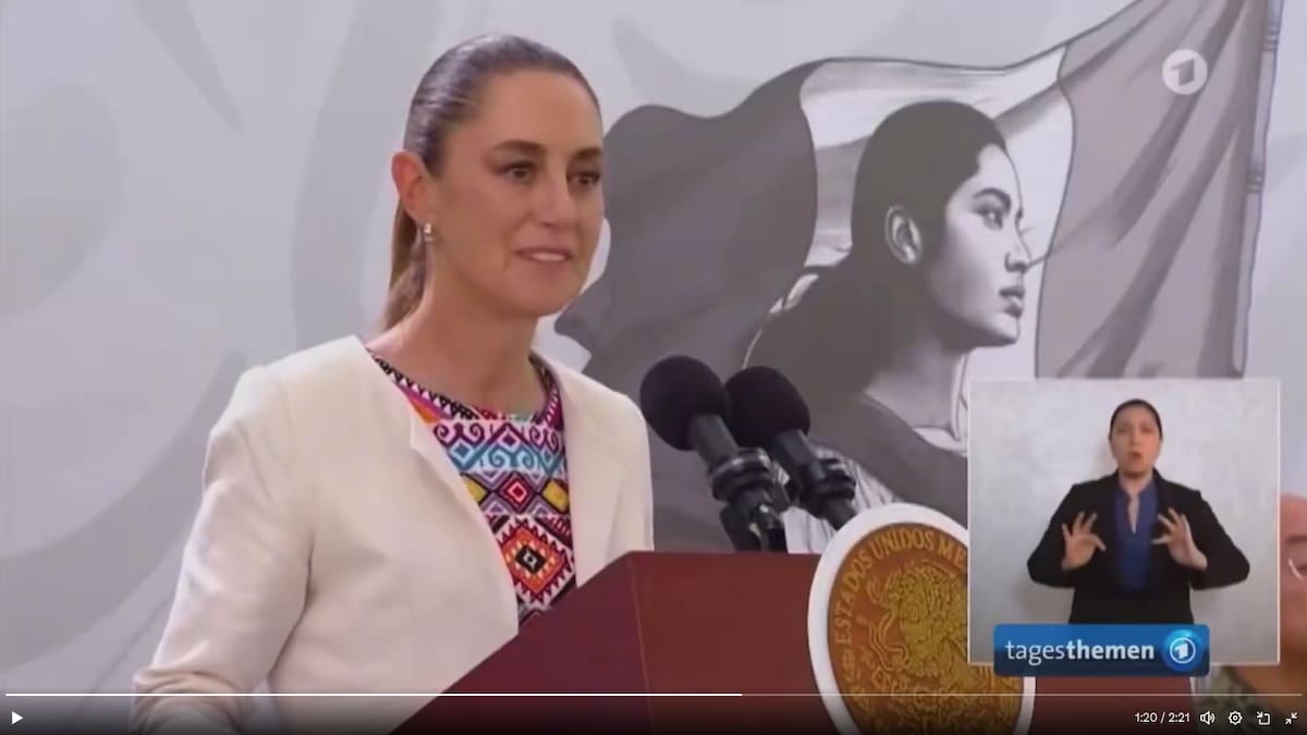 La presidenta Claudia Sheinbaum asegura al mundo que México es tranquilo.