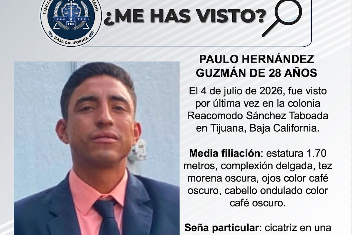 Se busca Paulo Hernández Guzmán de 28 años