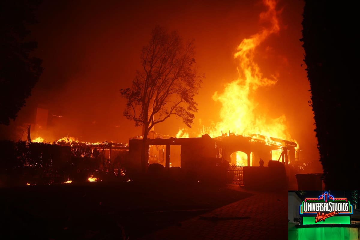 Universal Studios cierra este miércoles por incendios en Los Ángeles