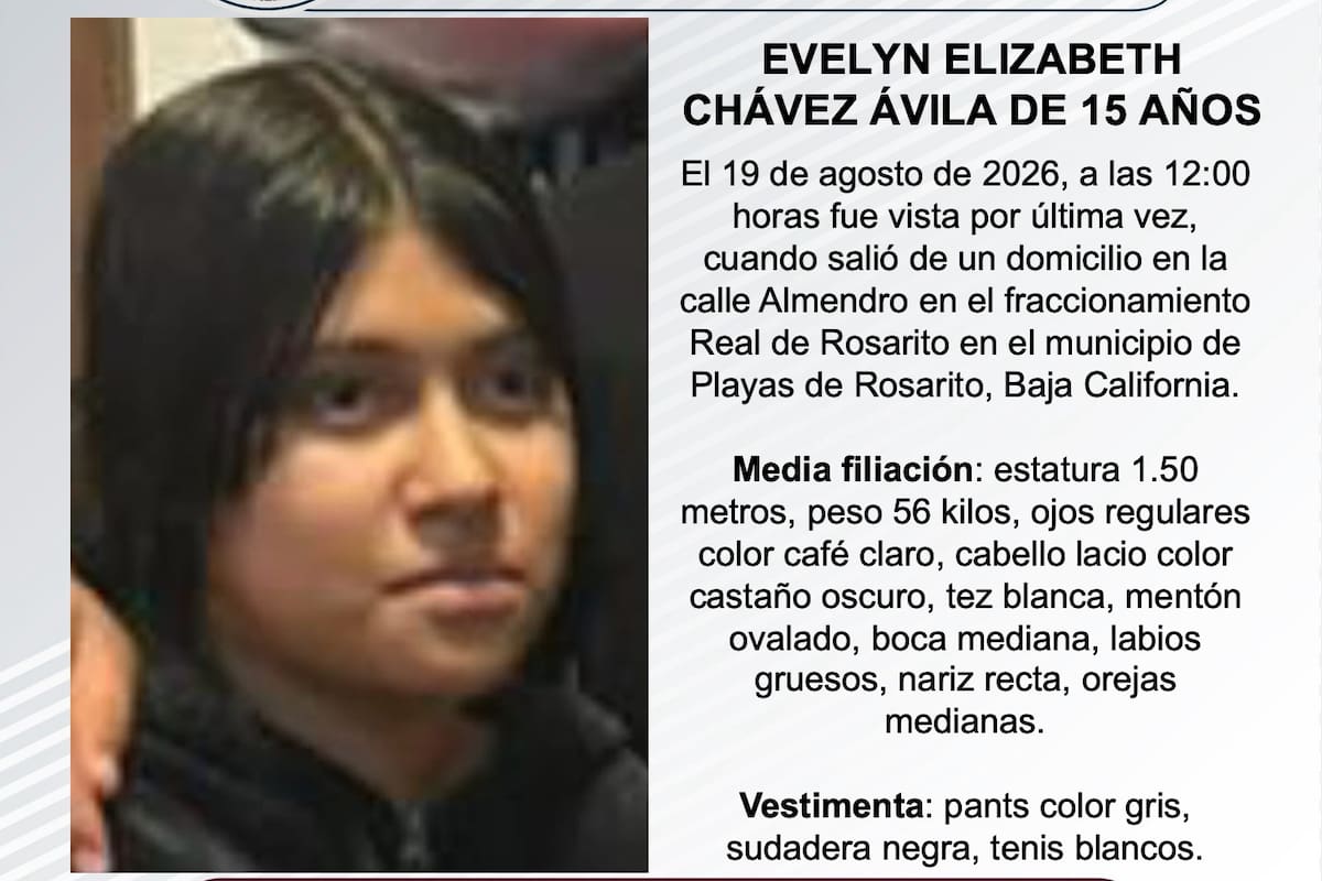 Se busca Evelyn Elizabeth Chávez Ávila de 15 años