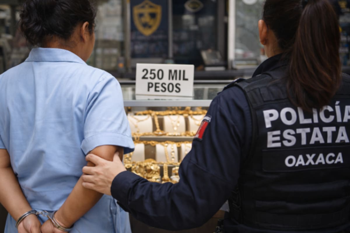 Trabajadora del hogar detenida en Oaxaca por robo de joyas: objetos valuados en más de 250 mil pesos fueron hallados en casa de empeño