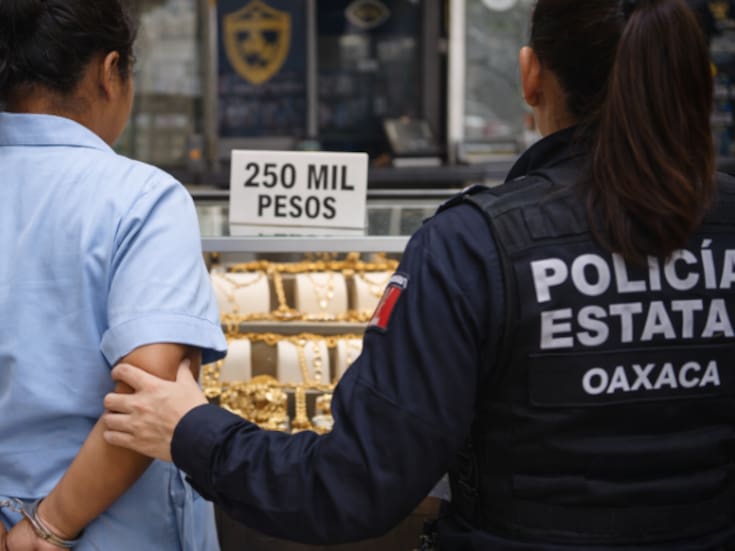 Trabajadora del hogar detenida en Oaxaca por robo de joyas: objetos valuados en más de 250 mil pesos fueron hallados en casa de empeño