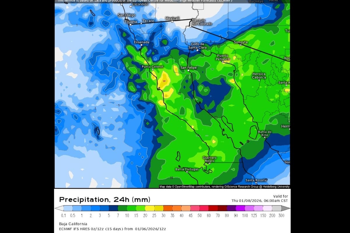 San Quintín, San Felipe y Ensenada, bajo mayor probabilidad de lluvias este miércoles
