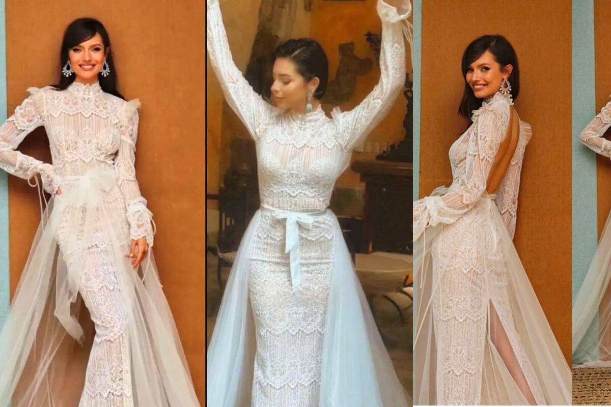 Ángela Aguilar usó un vestido de Aliespress para su boda.