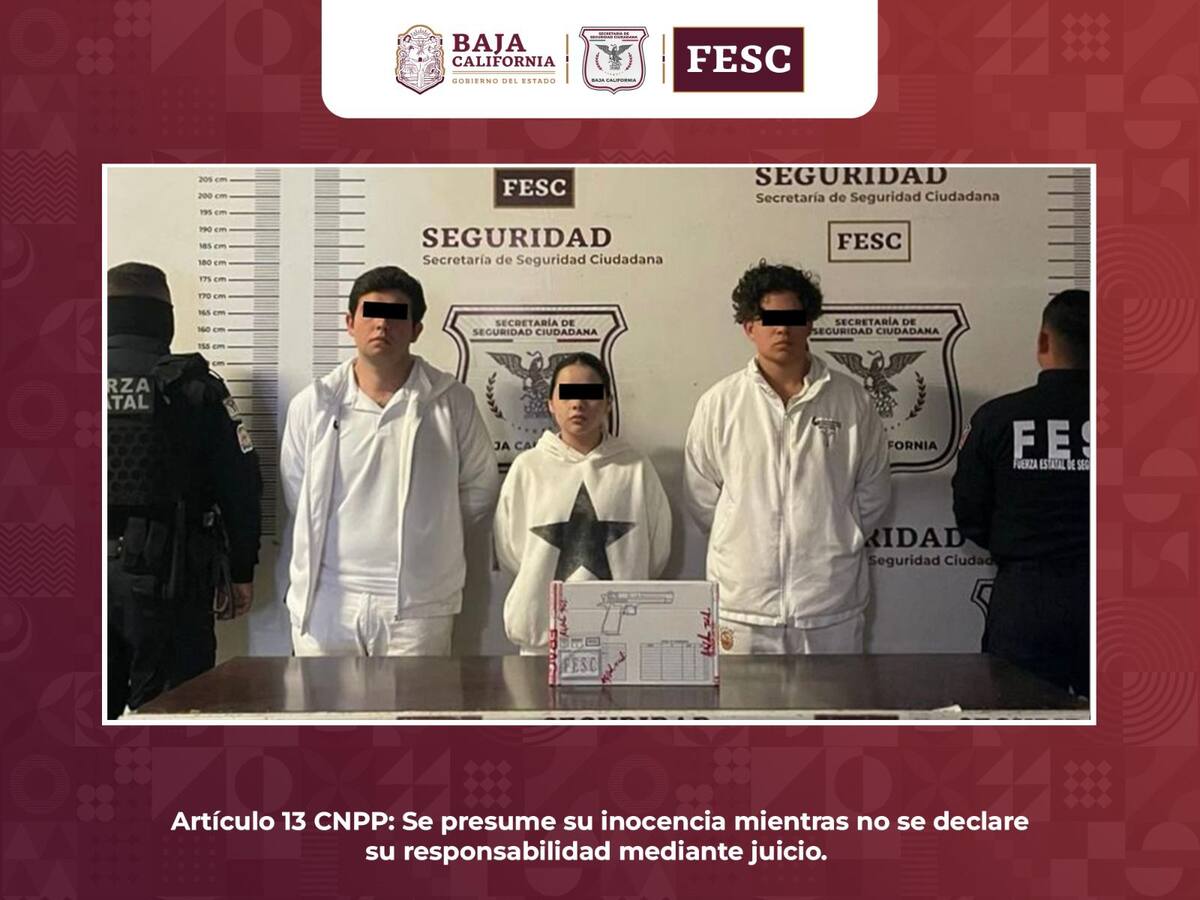 Detienen a tres jóvenes con armas de fuego tras persecución
