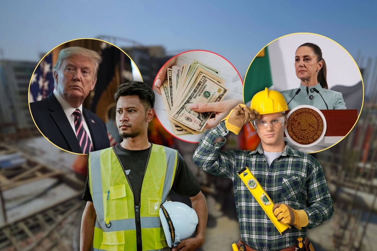Mientras un albañil en México gana menos de 9 mil pesos al mes, en EEUU tienen ingresos hasta seis veces mayores