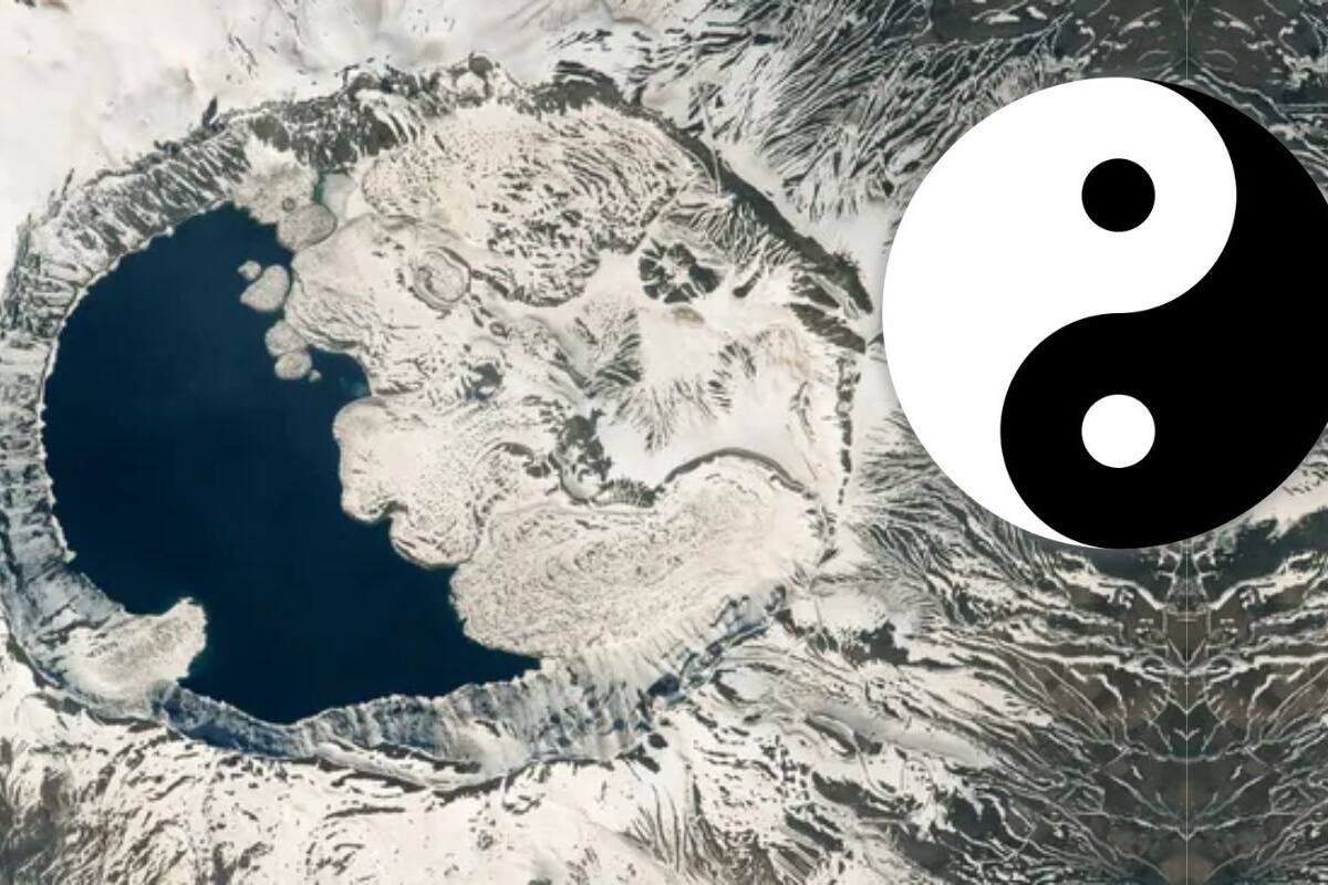 Foto desde el espacio muestra al cráter “Ying-Yang” de Turquía como nunca antes