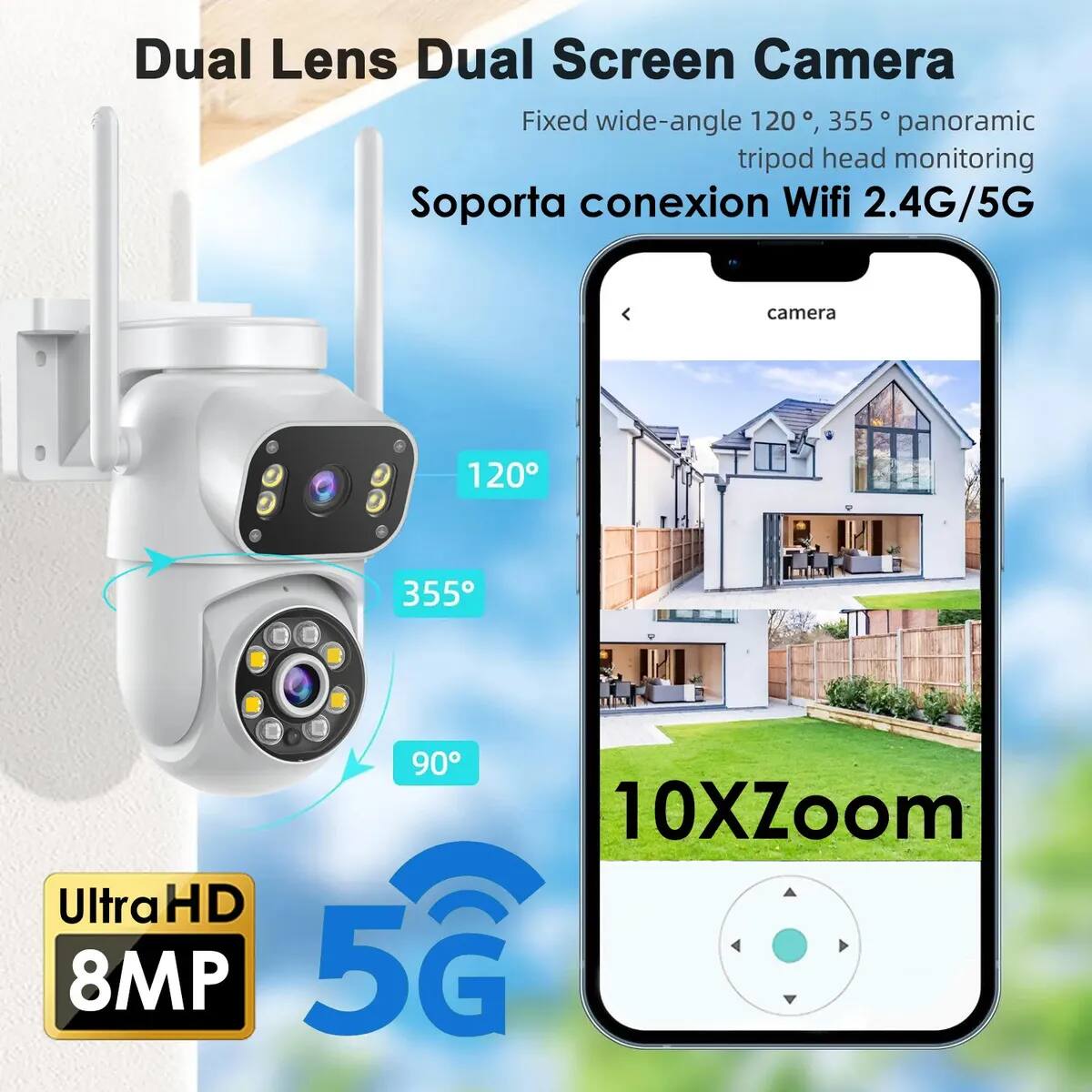 Una de las principales características de este equipo es su sistema de doble lente con resolución de 8 megapíxeles Ultra HD. | Foto: Mercado Libre