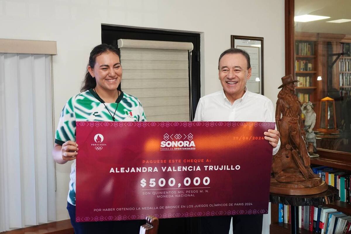 Gobernador de Sonora reconoce actuación de Alejandra Valencia en Francia 2024