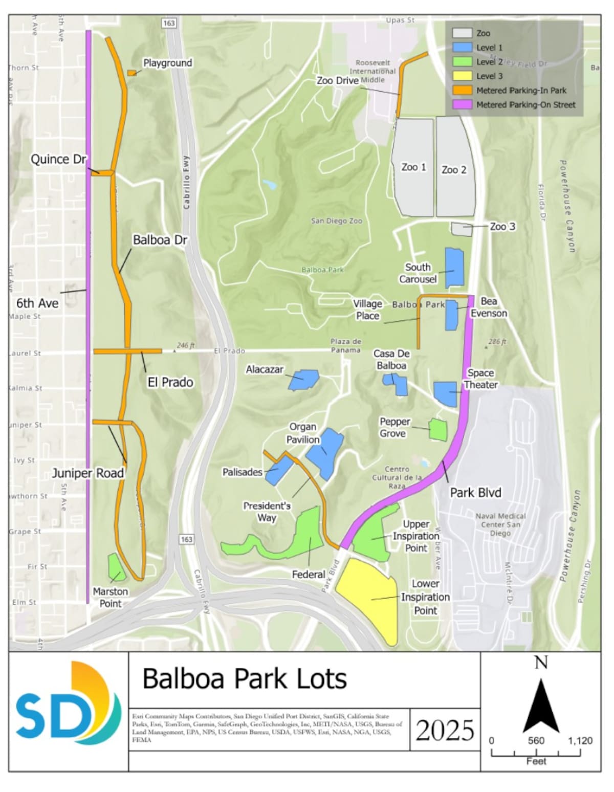 Residentes de San Diego tendrán un cobro menor, ya sea en el pago de un día de estacionamiento o de modo mensual. Foto: Cortesía