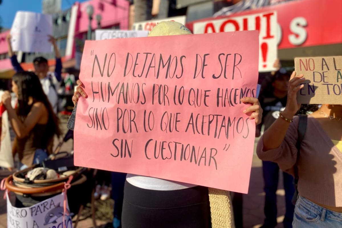 Protestan en Tijuana contra proyecto de planta de amoníaco en Sinaloa