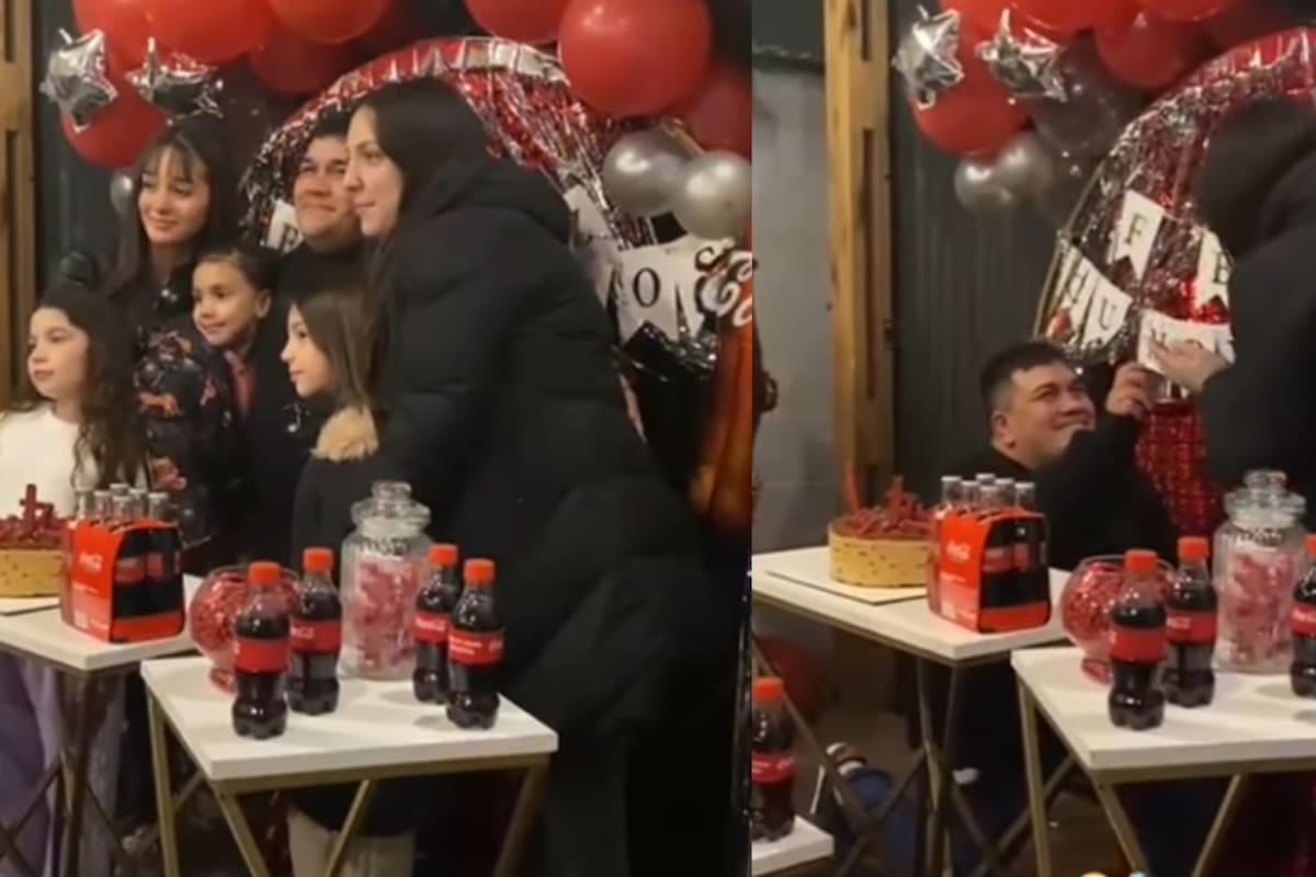 “Coca-Cola debería costear la luna de miel”: mujer organiza fiesta temática para su pareja sin imaginar que él le propondría matrimonio ahí mismo