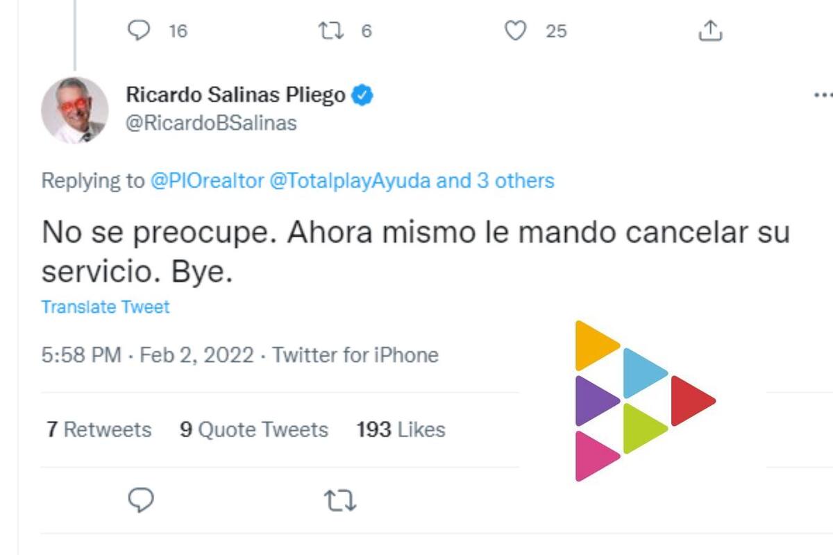 "Váyase a la mier...": Salinas Pliego solicita la cancelación del servicio Totalplay de una usuaria