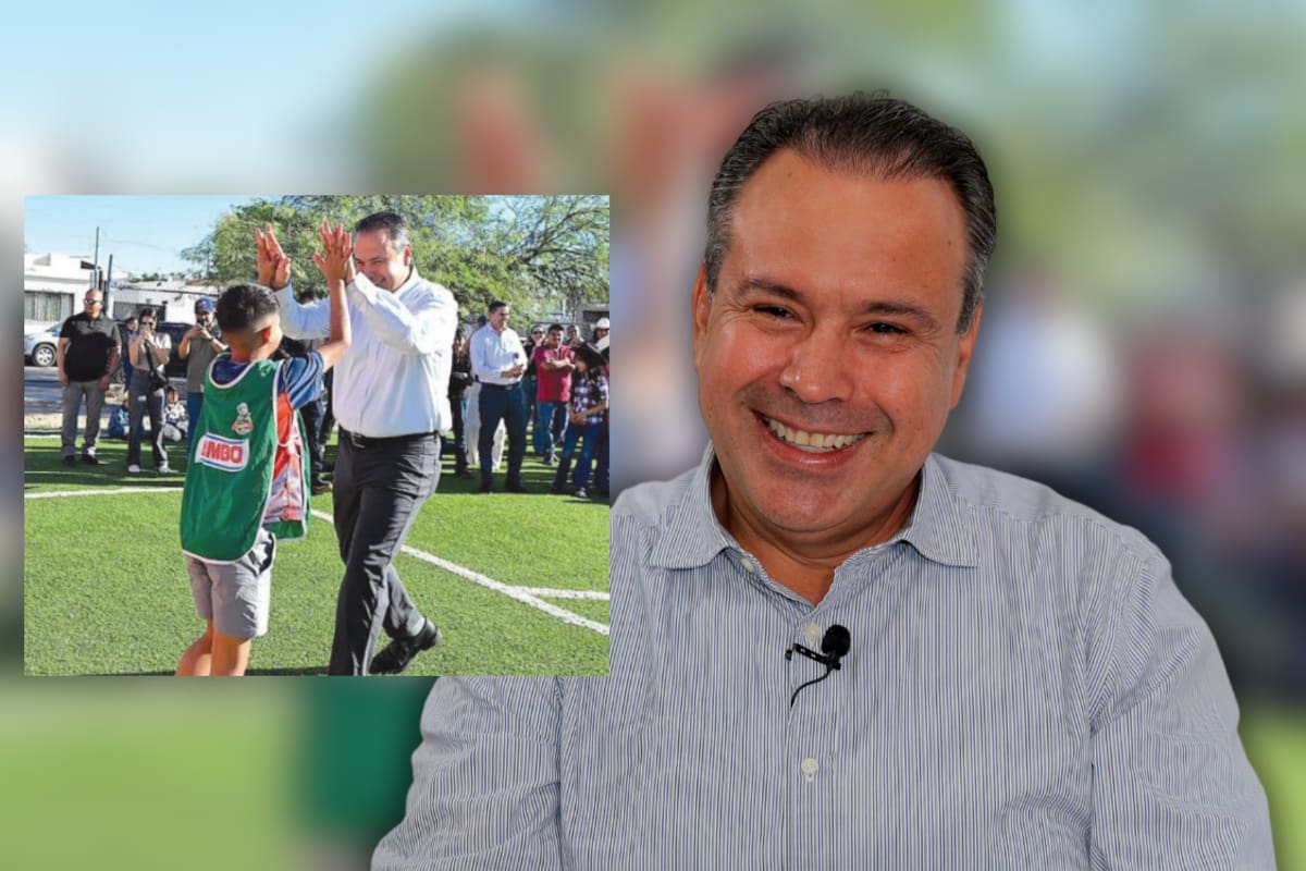 Hace equipo Toño Astiazarán con comunidad escolar para construir cancha de futbol